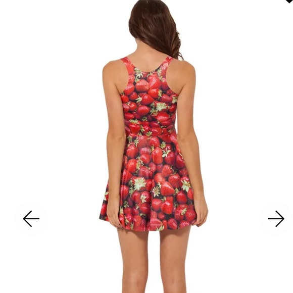 BlackMilk Strawberry Reversible Skater Dress - Picture 8 of 9
